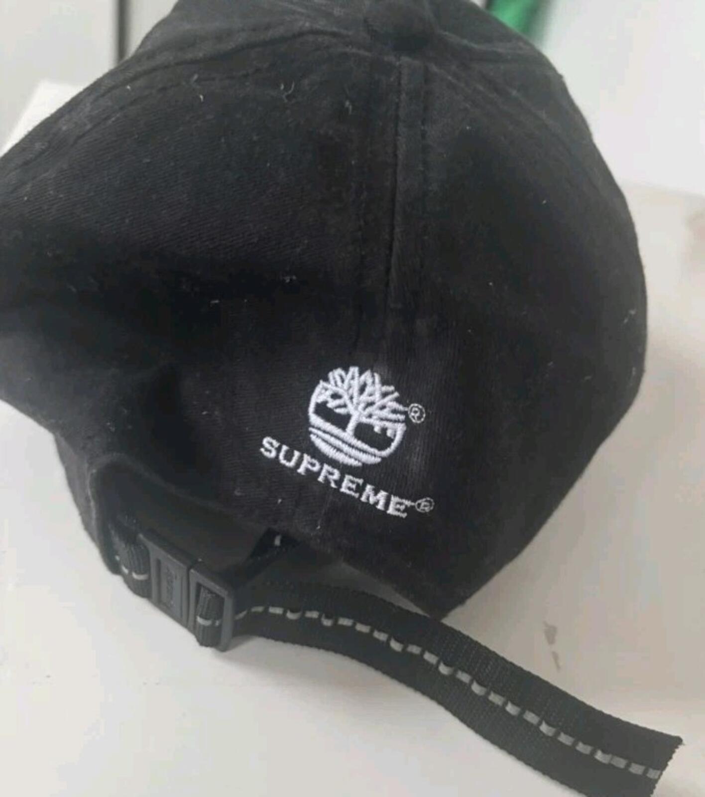 FW21 Supreme x Timberland 6-Panel   cap black hat 3M Reflective Logo
