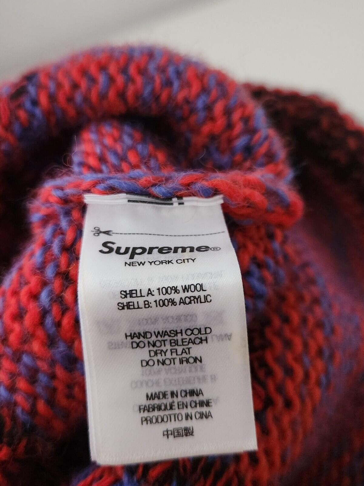 FW23 Supreme Twist beanie Red Hat Wool Acrylic