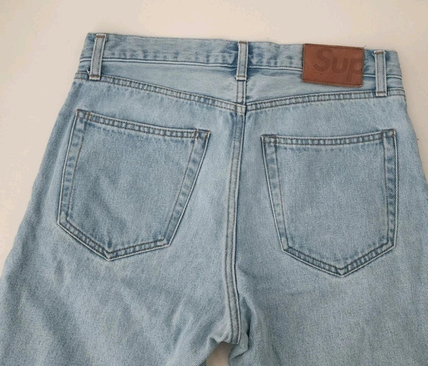 HW24 Supreme Slim Selvedge Jeans Stone Washed Größe 30 W30 L30