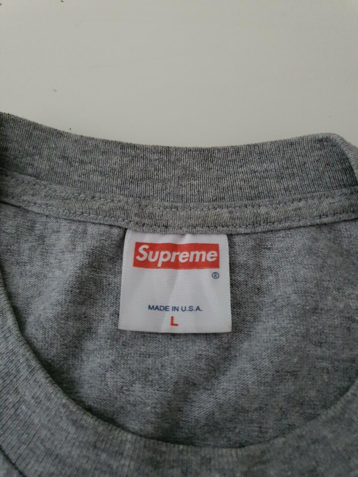 2003 Supreme Land of Opportunity / Menace II Society Tee Heather Grey Size L