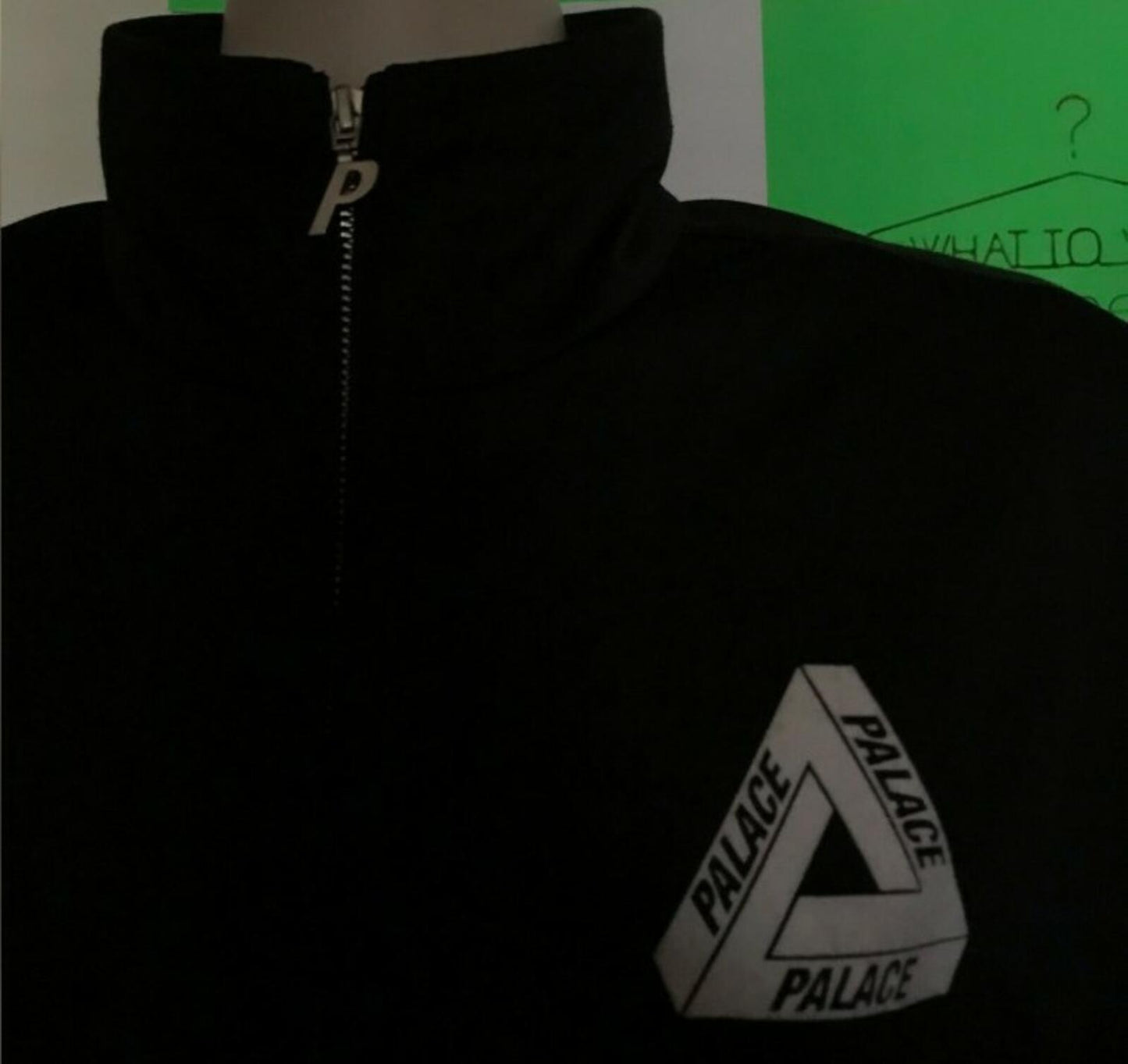 Palace x Adidas Fire Bird Triferg 3 stripes Zip Crewneck Black Size M