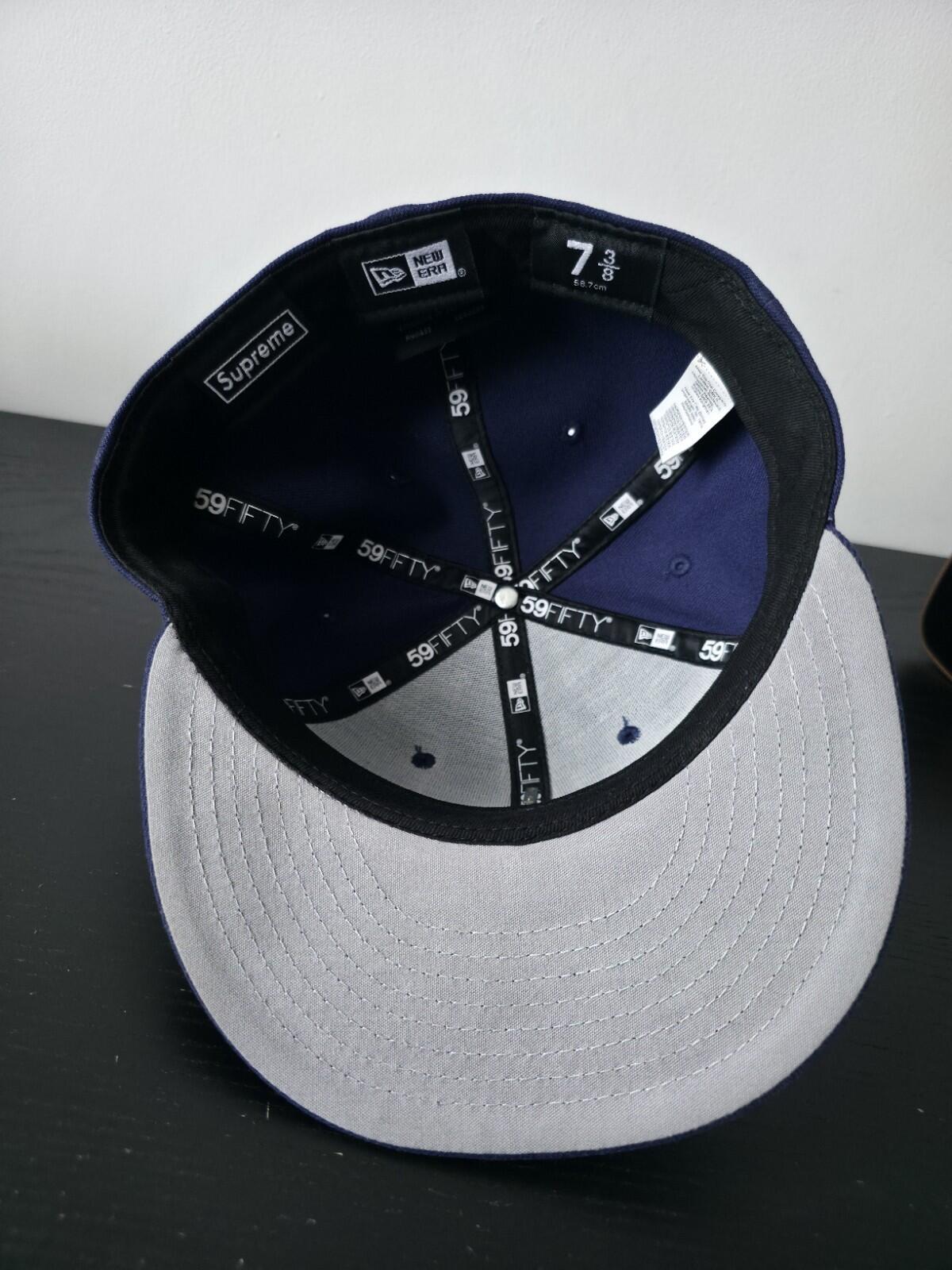 SS24 Supreme Gold Cross S Logo New Era Fitted Hat Size 7 3/8