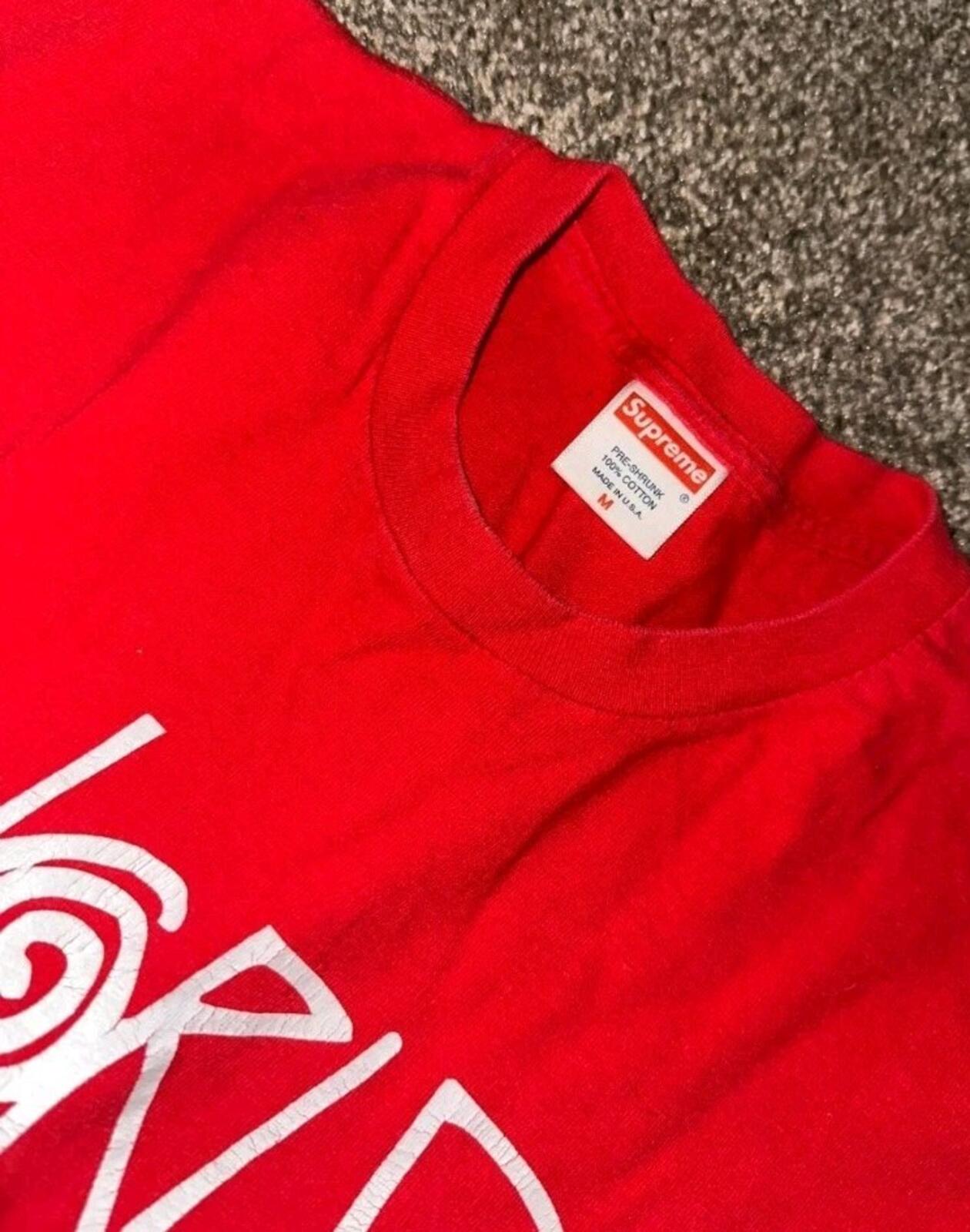 2001 Supreme World Famous Supreme Team Tee Red Size M