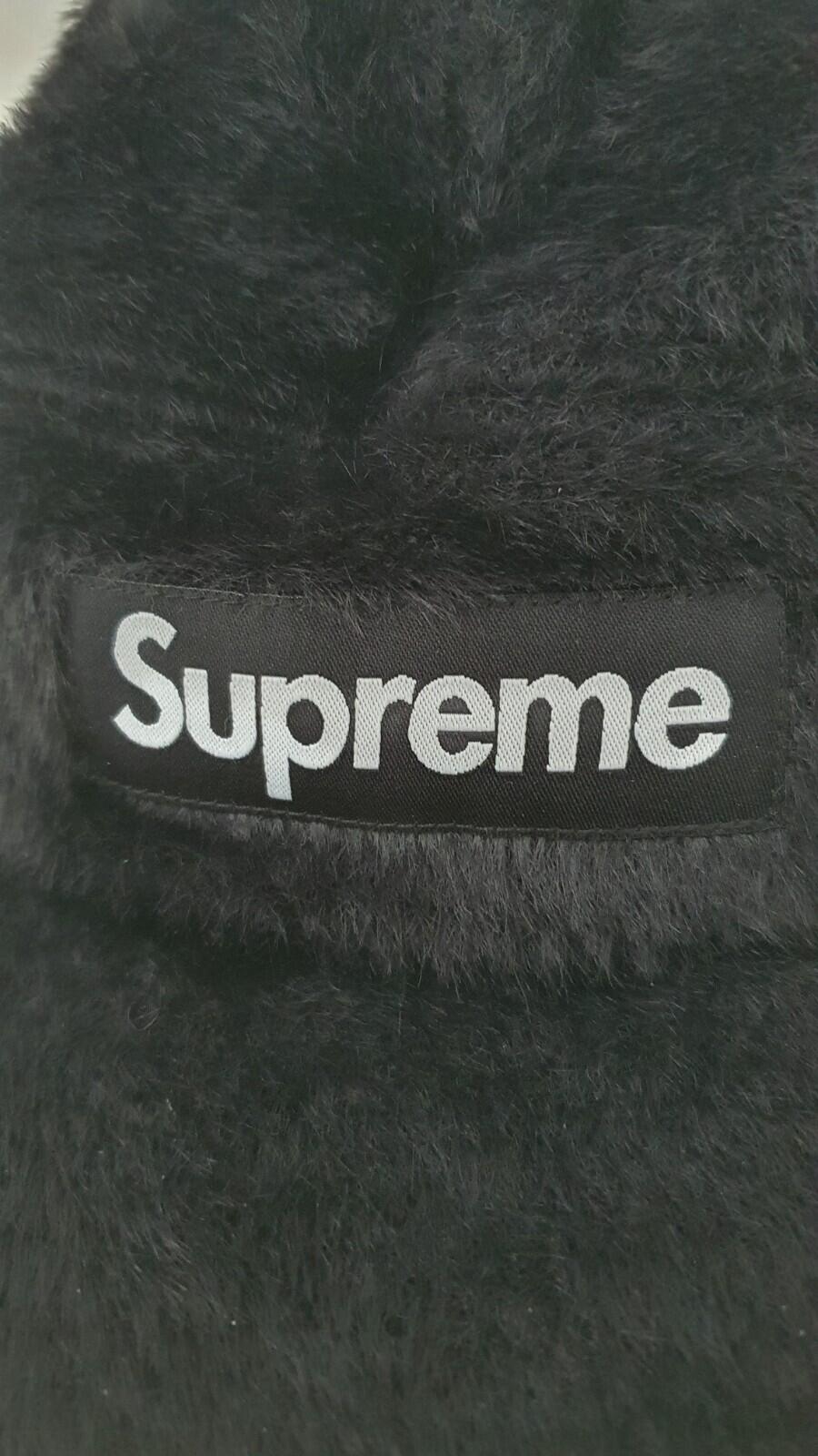 FW19 Supreme Faux Fur Camp Cap Black