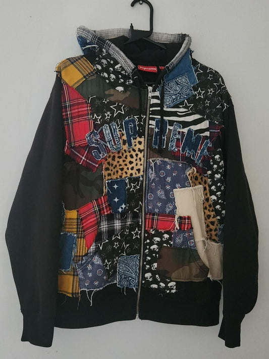Sudadera con capucha y cremallera Supreme Patchwork FW22 talla M