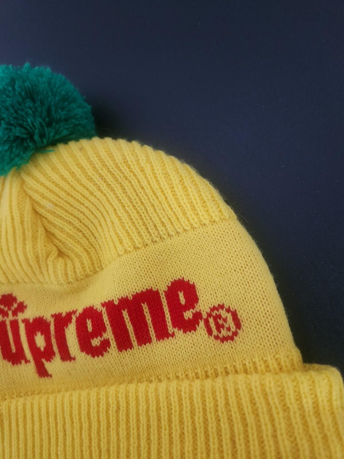 FW15 Supreme Citrus Beanie Yellow Hat Vintage 2015