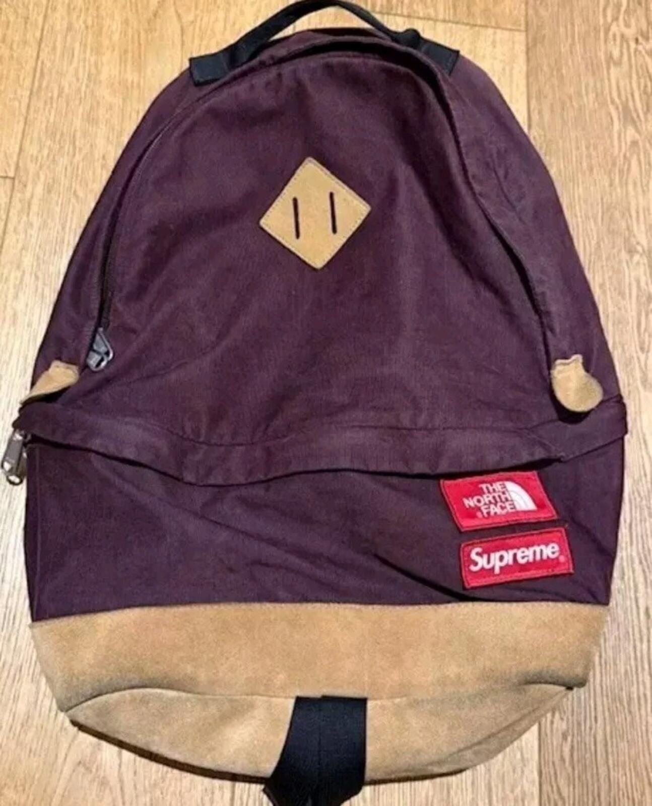 FW12 Supreme x THE NORTH FACE Corduroy Suede Day Pack Backpack Bag