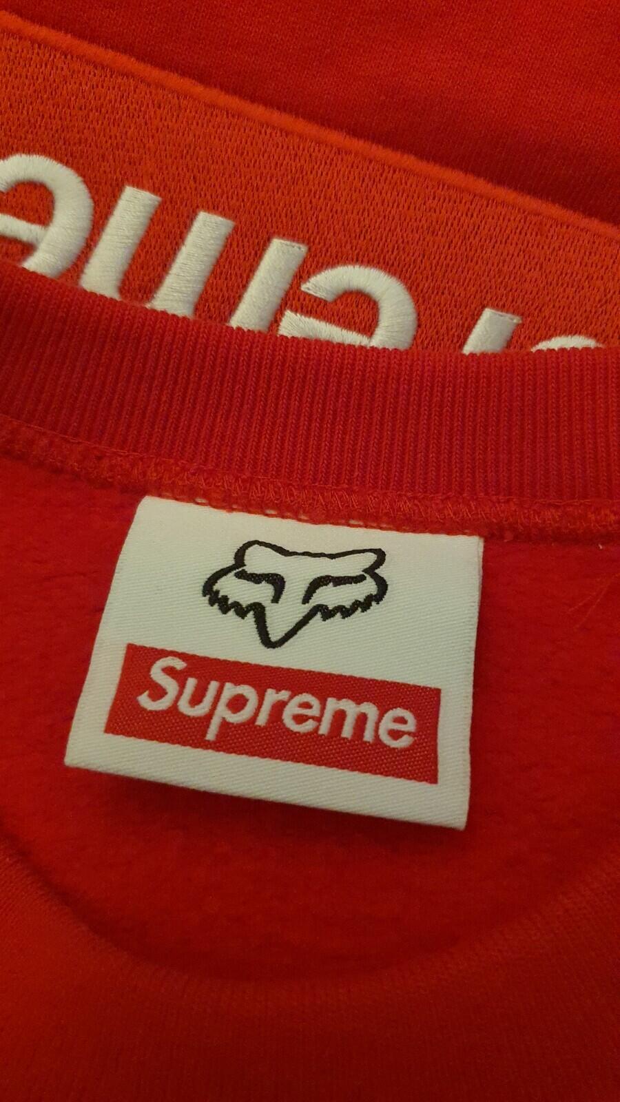 FW19 Supreme x Fox Racing Sudadera Roja Talla M