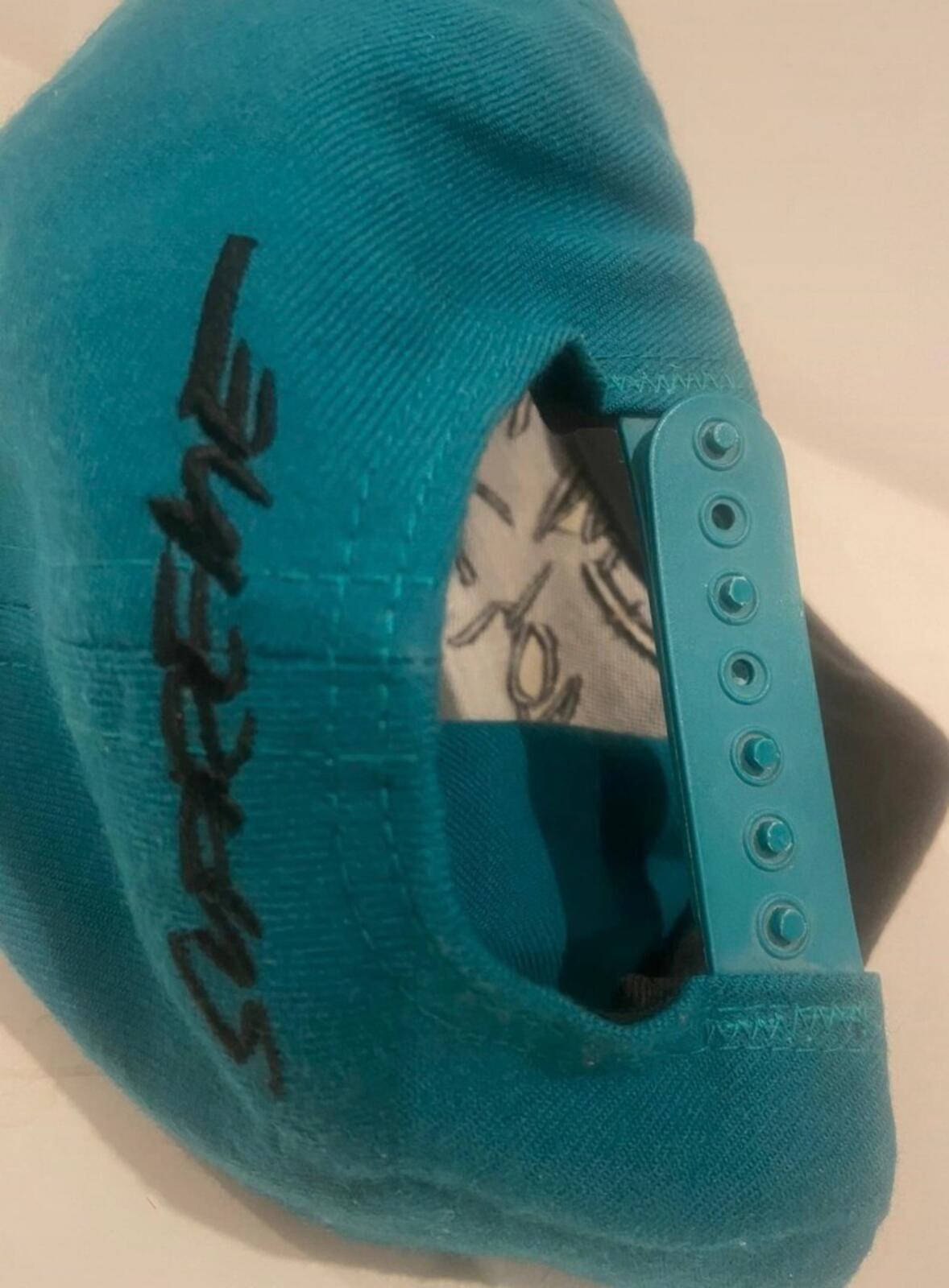 SS11 Supreme x Futura 5-panel Cap Teal F UCK YOU PAY ME