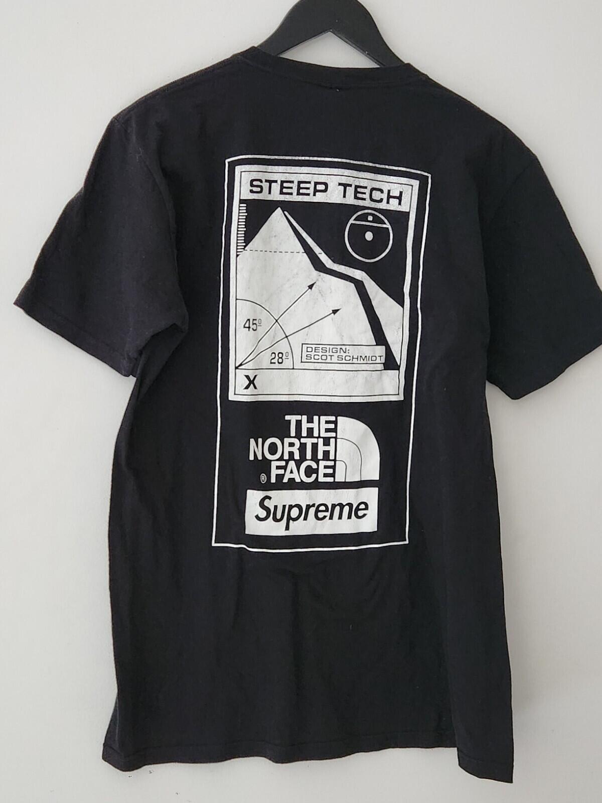 SS16 Supreme x The North Face Steep Tech Tee Größe M Schwarz T-Shirt TNF