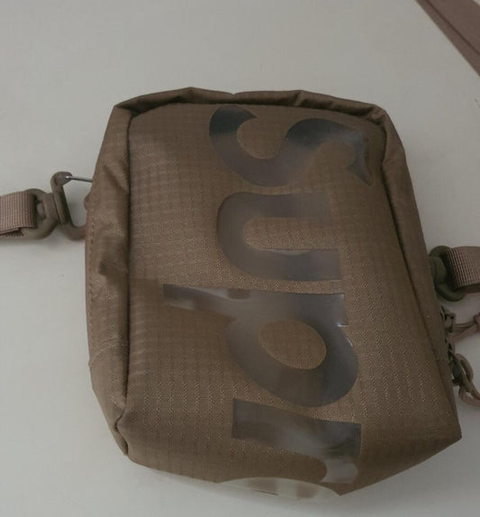 SS21 Supreme tan neck pouch shoulder bag water resistant