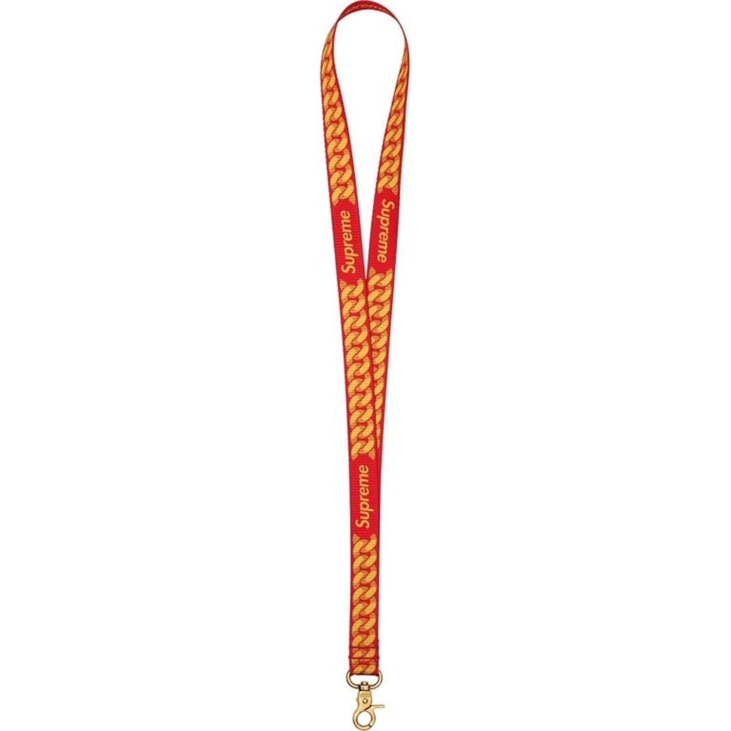SS22 Supreme Lanyard con eslabones cubanos rojo