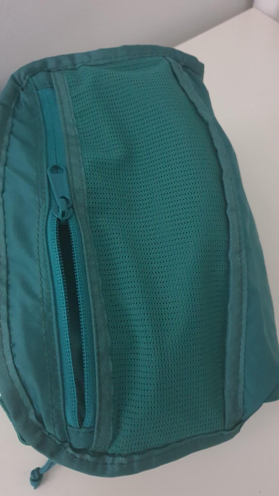 FW17 Supreme teal waist bag Cordura Fabric reflective text Shoulder Belt Used 1x
