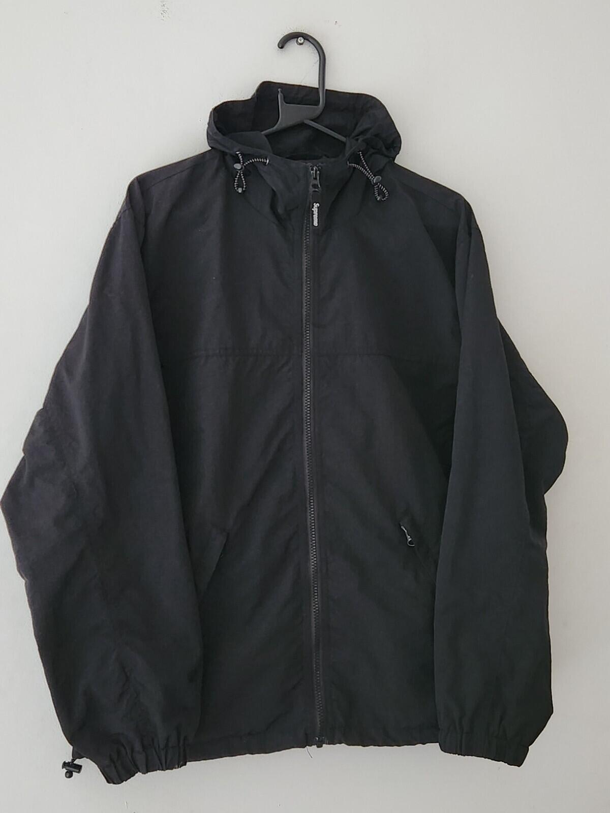 FW18 Supreme 2-Tone Zip Up Jacket Black Size M Water Resistant
