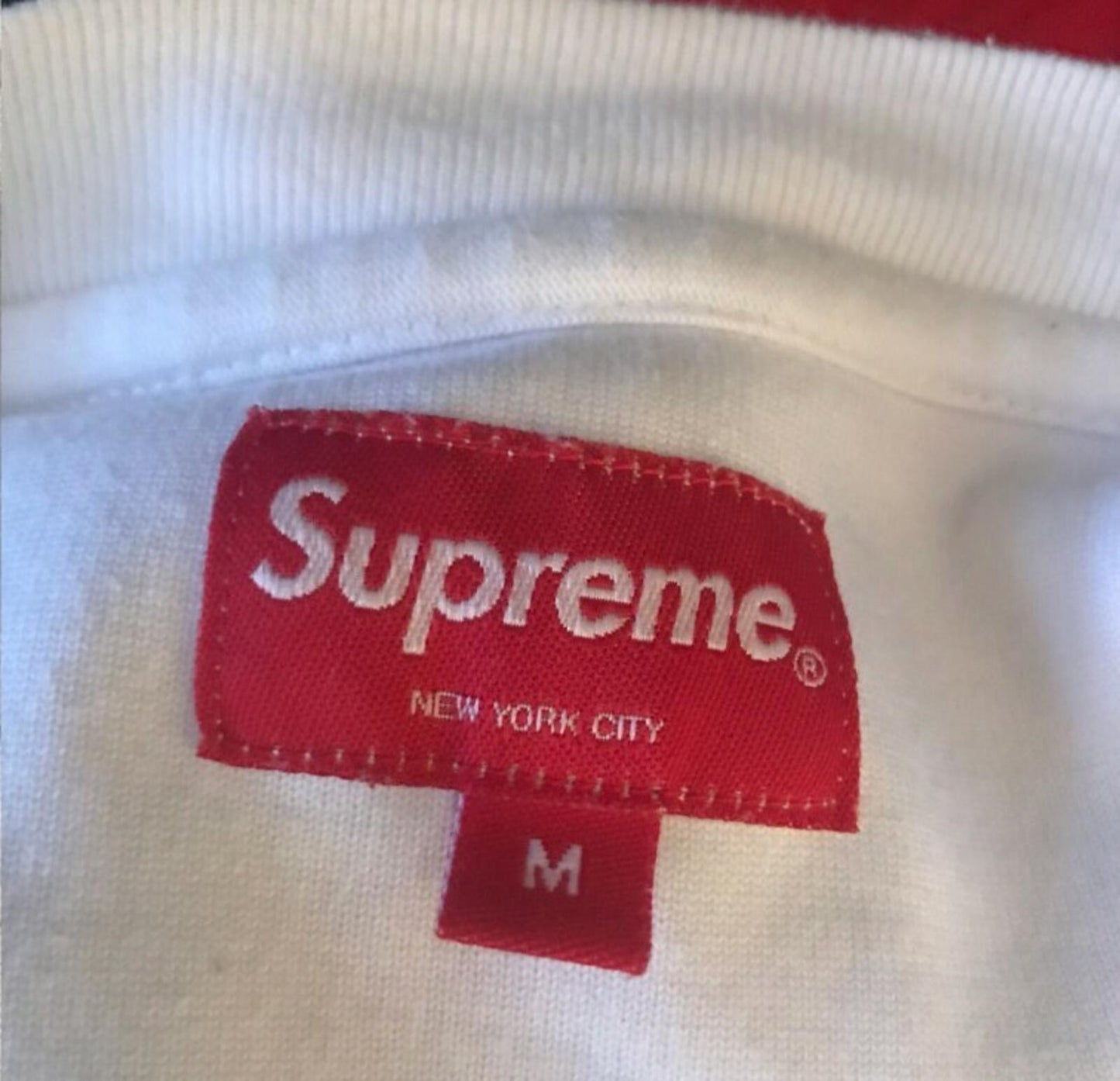 SS15 Supreme Team World Famous terry jacquard top size M medium white