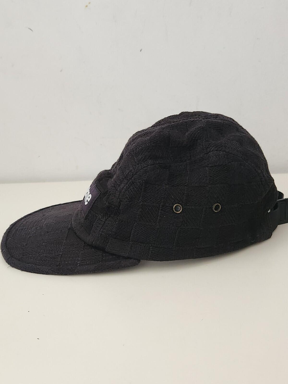 FW17 Supreme Checker Weave Camp Cap Black