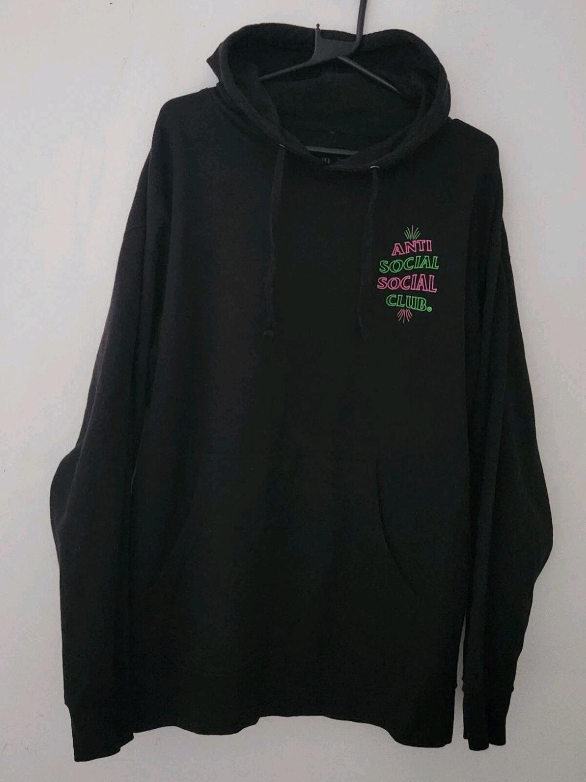 FW19 ANTI SOCIAL SOCIAL CLUB 777 hooded sweatshirt XL hoodie Black ASSC