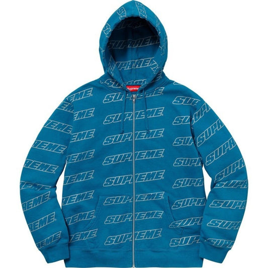 Sudadera con capucha y cremallera Supreme Repeat SS18 Dark Aqua Talla L