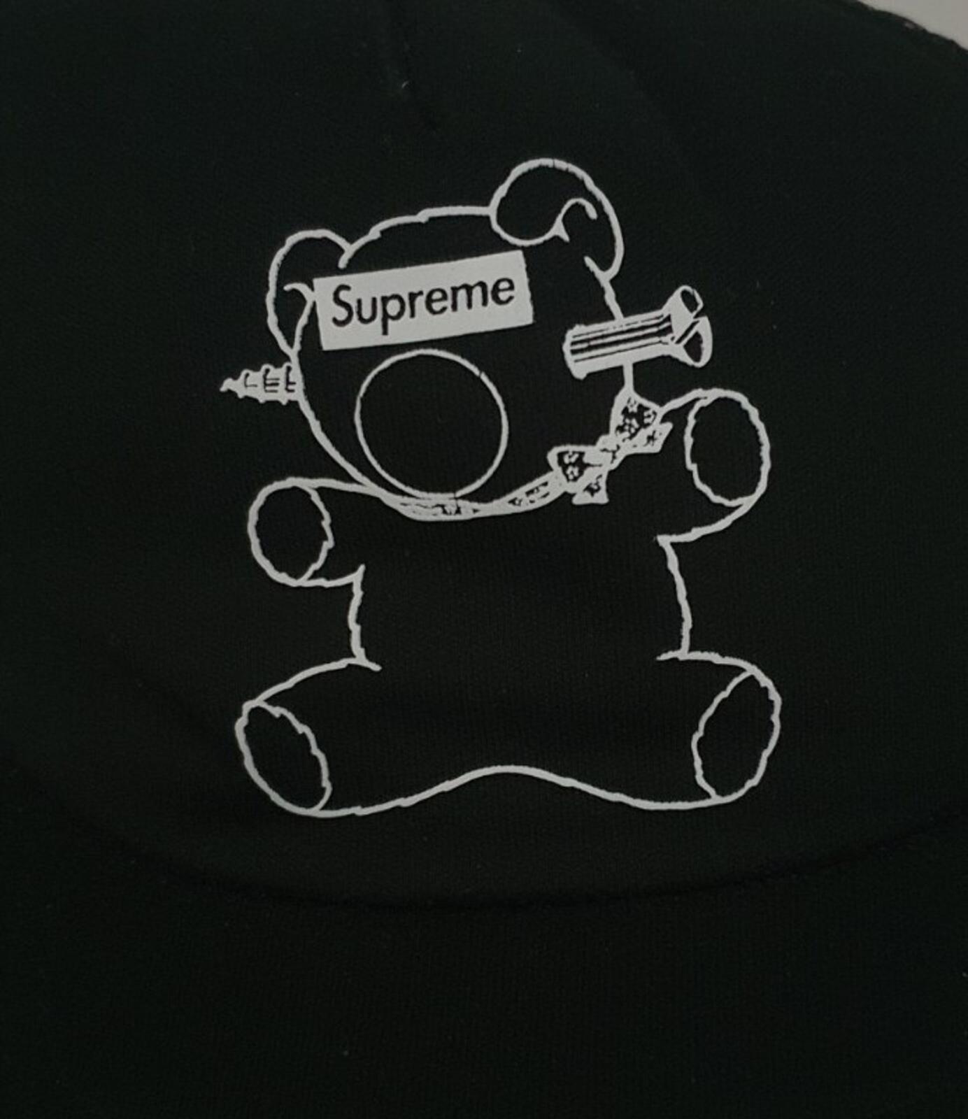 SS15 Supreme x Undercover Mesh Back 5-panel Black Cap Hat Teddy Bear Rare