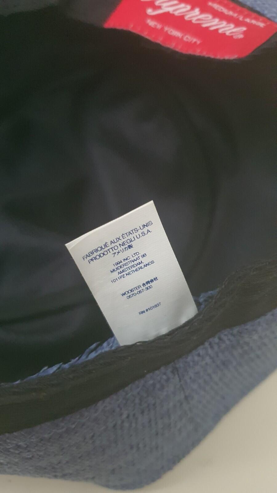 SS22 Supreme Raffia Crusher Hat Navy Size M / L