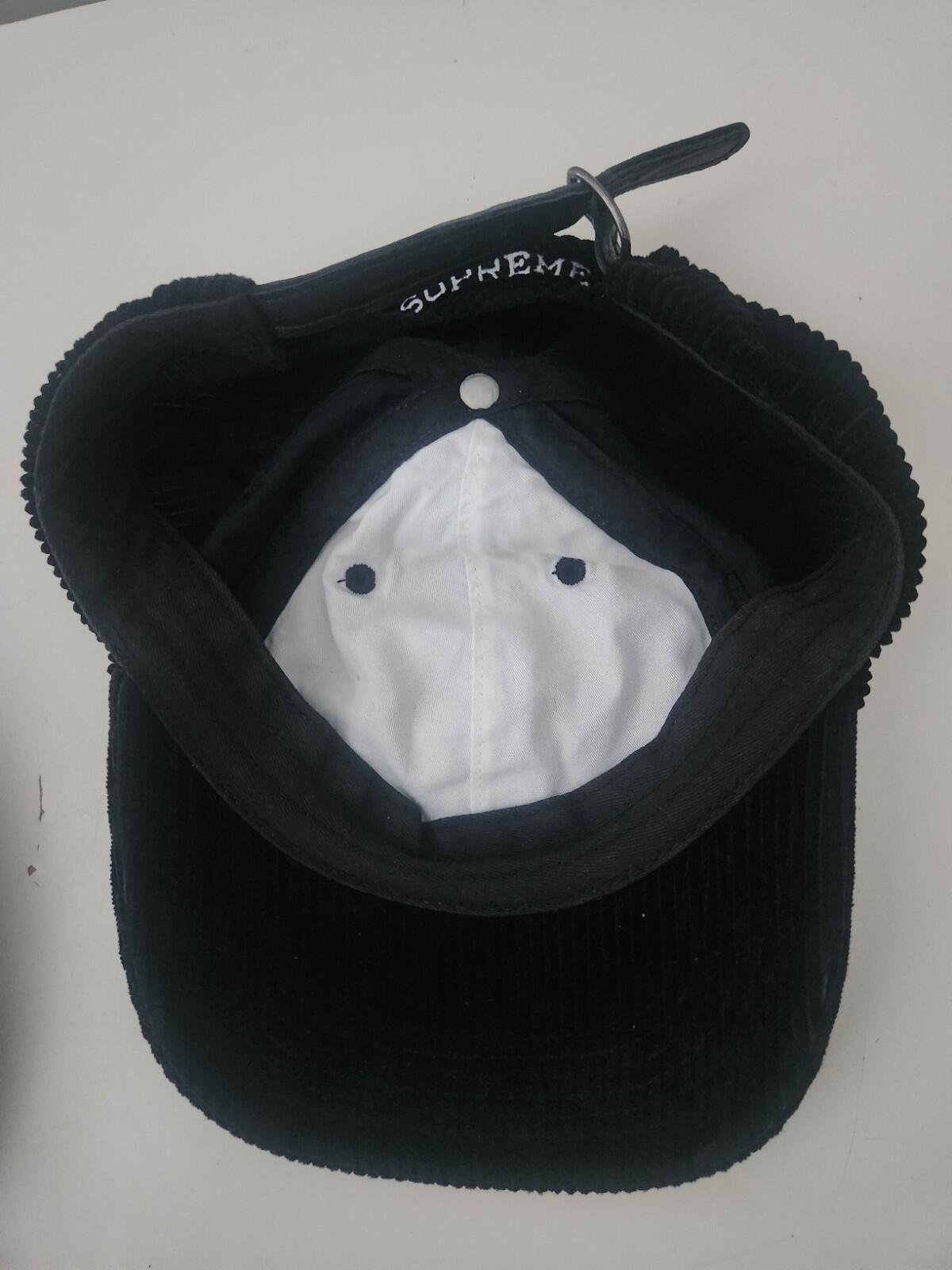 FW23 Supreme Corduroy S Logo 6-panel Cap Black