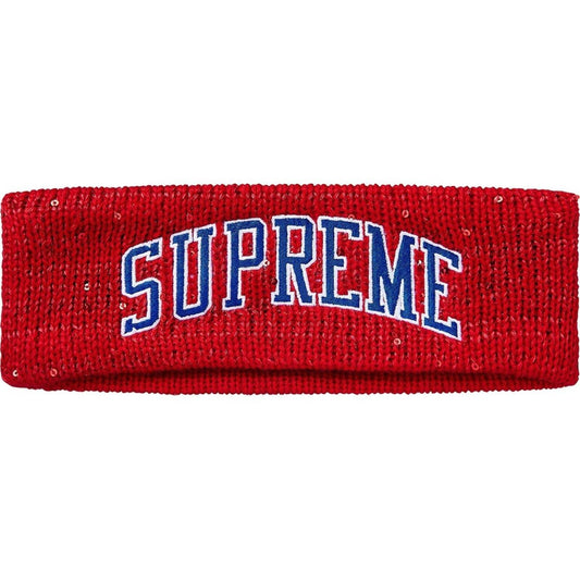 FW18 Supreme New Era Sequin Arc Logo Diadema Roja