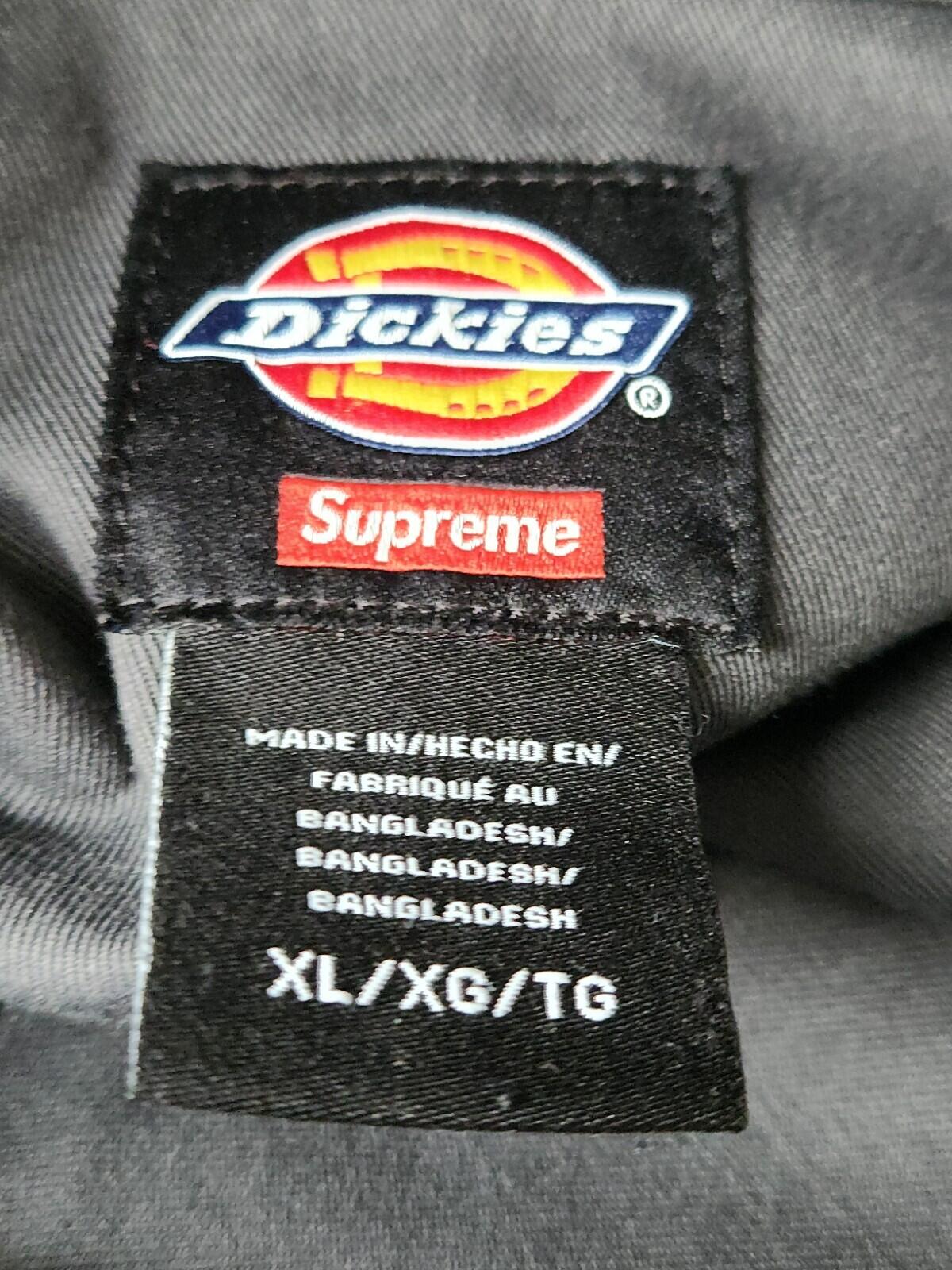 SS22 Supreme x Dickies Stripe S/S Work Shirt Black Size XL