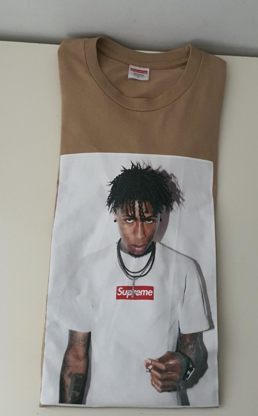 FW23 Supreme NBA Youngboy Photo Tee size L Large Khaki T-shirt Tan