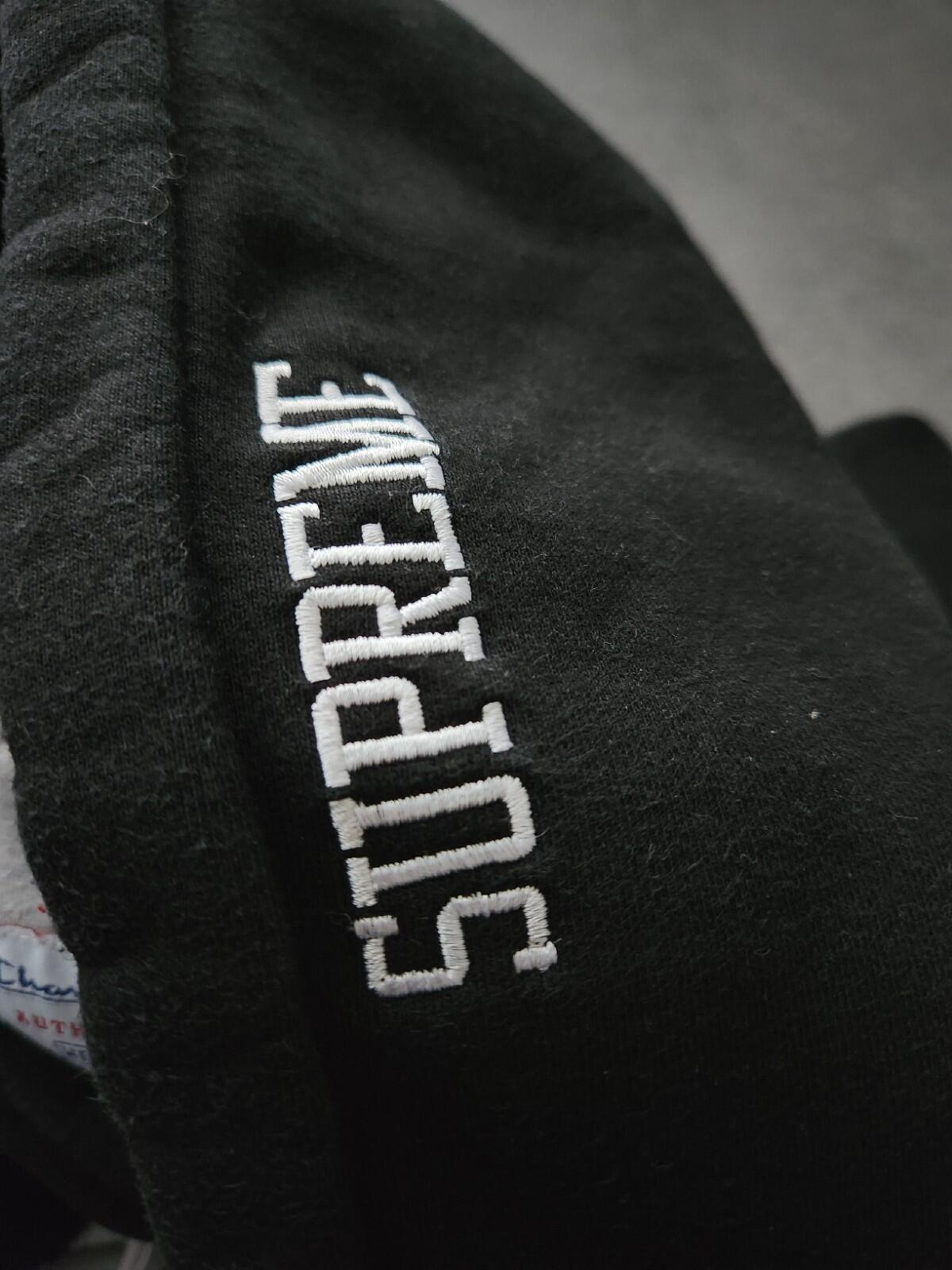 SS15 SUPREME x Champion sudadera con capucha negra talla L grande / M mediana Rara