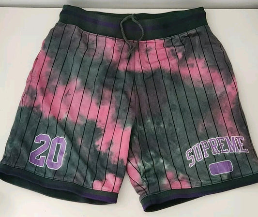 FW20 Supreme Dyed Basketball Short Green Pink Purple Shorts size S small