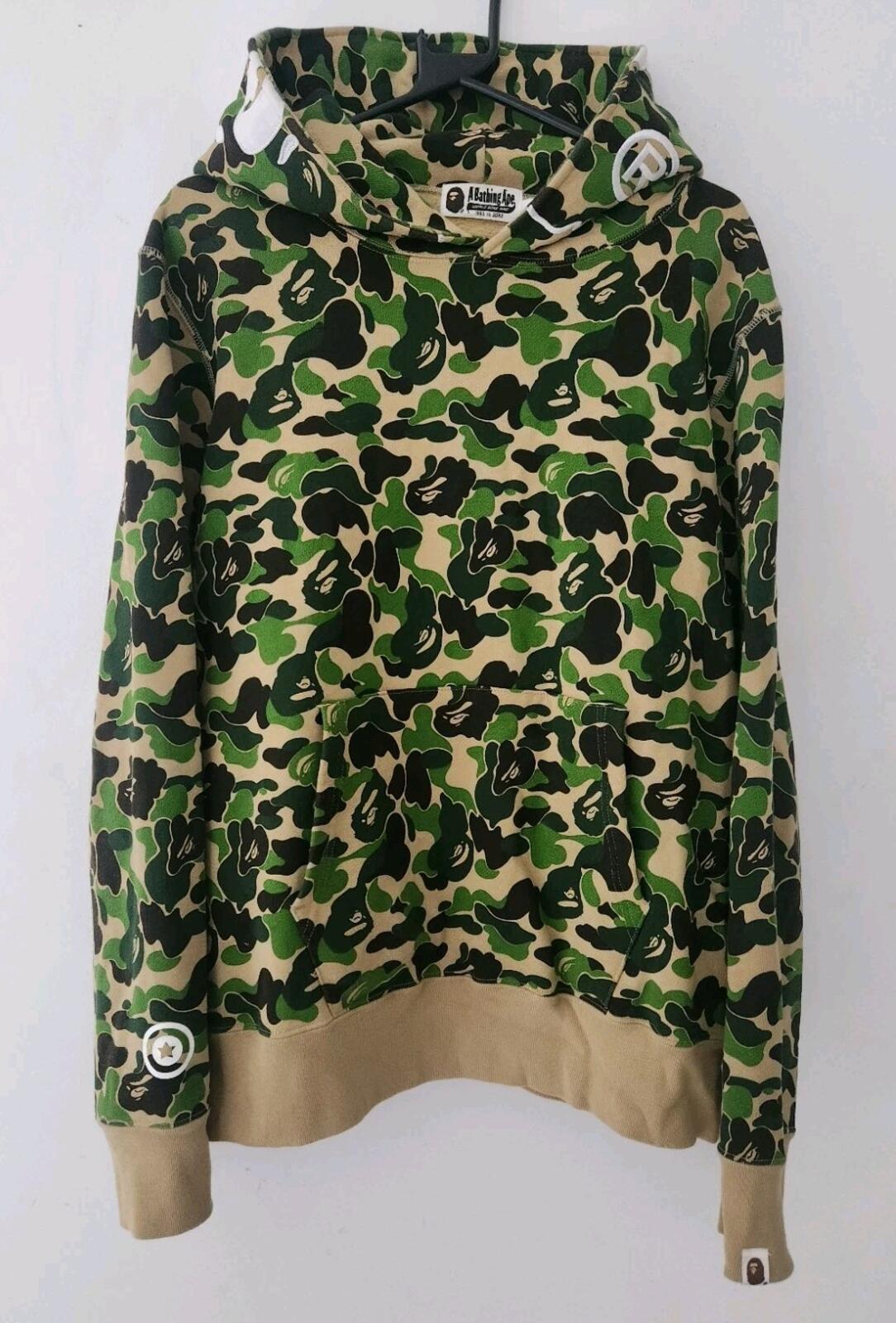 A Bathing Ape Men ABC Camo 2nd Ape Wide Pullover Hoodie Size M BAPE