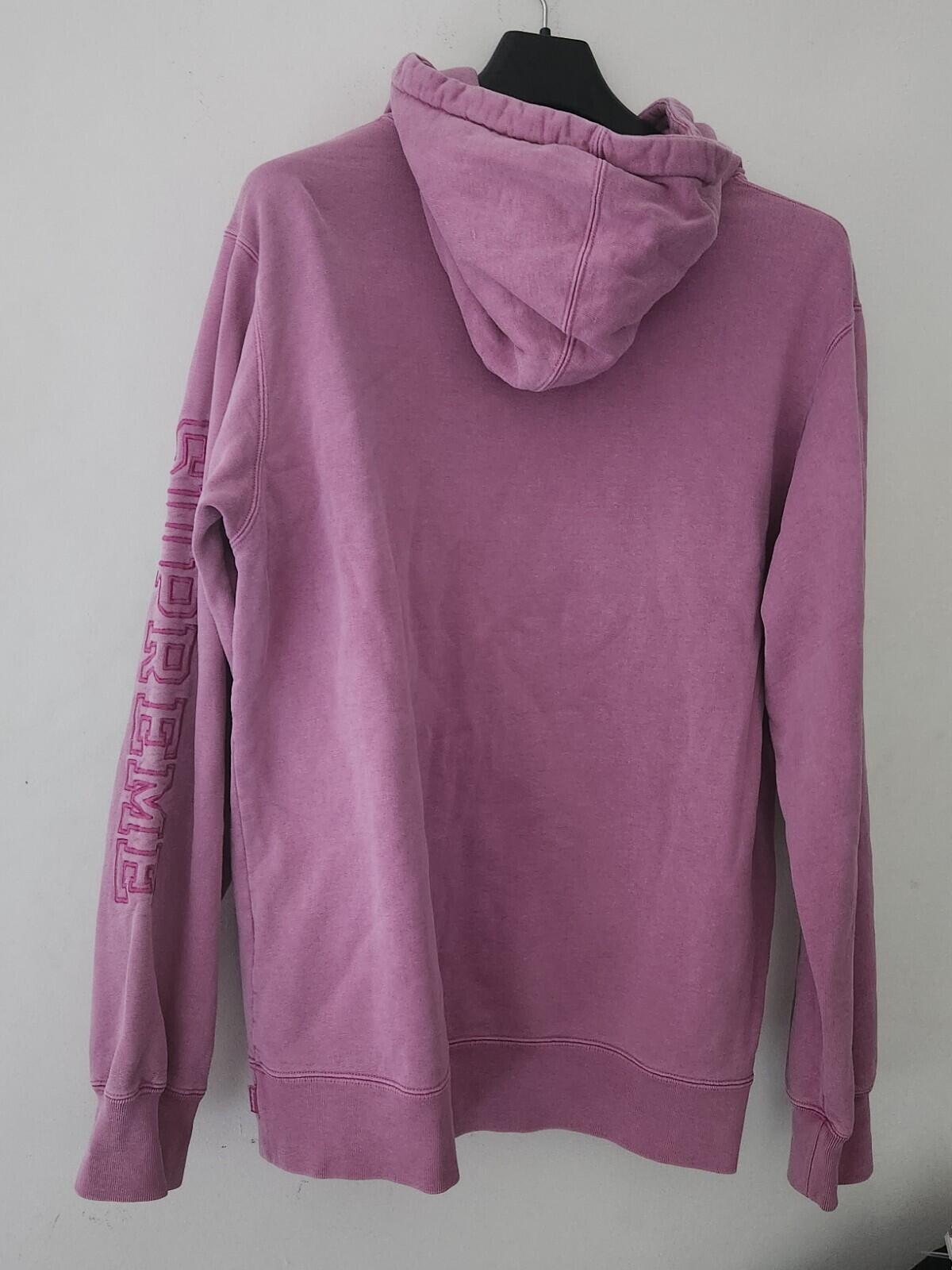 SS19 Supreme Overdyed Hooded Sweatshirt size L Large Magenta hoodie Pink