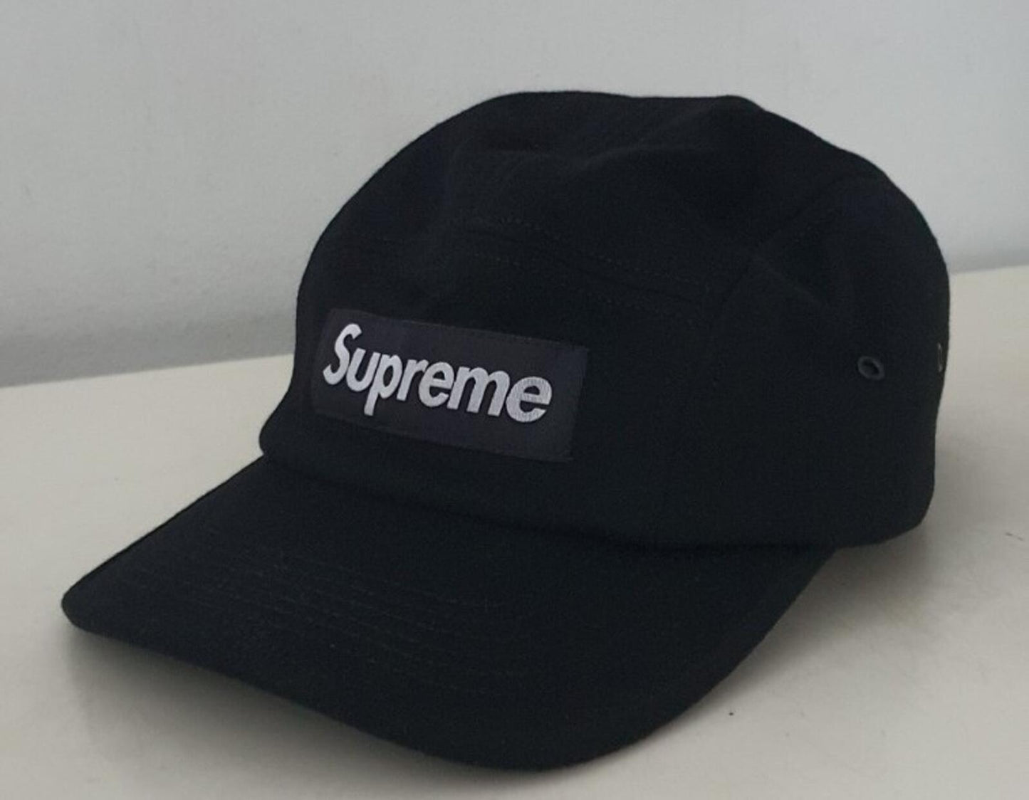 FW21 Supreme Loro Piana Wool Camp Cap Hut Camo Schwarz Capolavoro