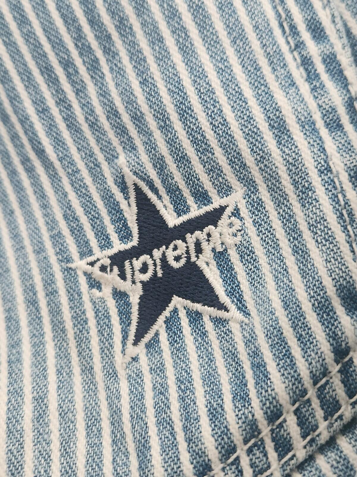 FW17 Supreme washed regular jeans Size 30 W30 L30 star denim trousers pinstripe