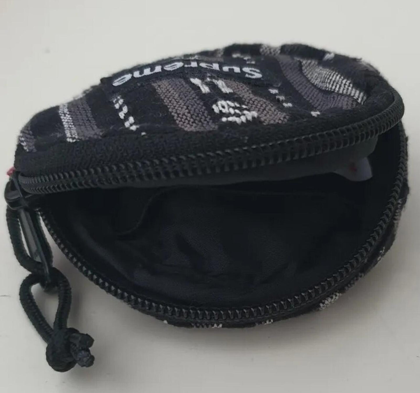 SS20 Supreme woven stripe coin pouch black Bag