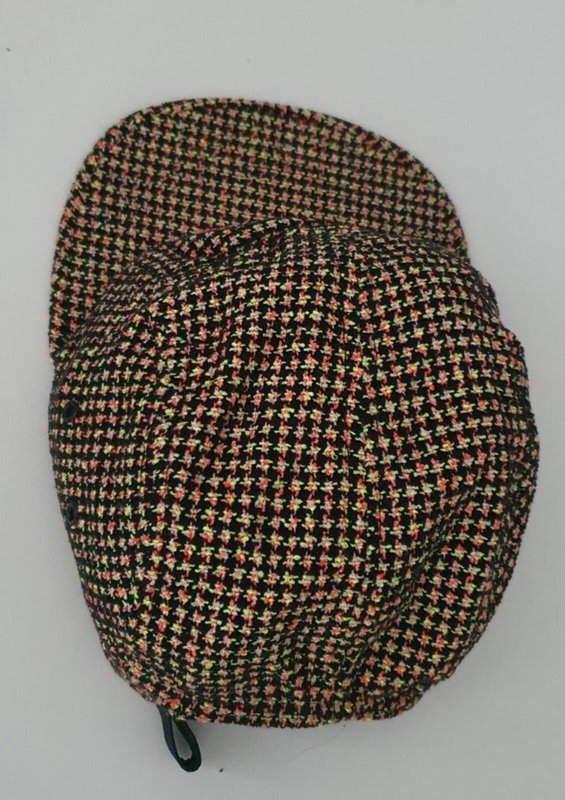 FW17 Supreme BOUCLÉ HOUNDSTOOTH CAMP CAP hat box logo Neon