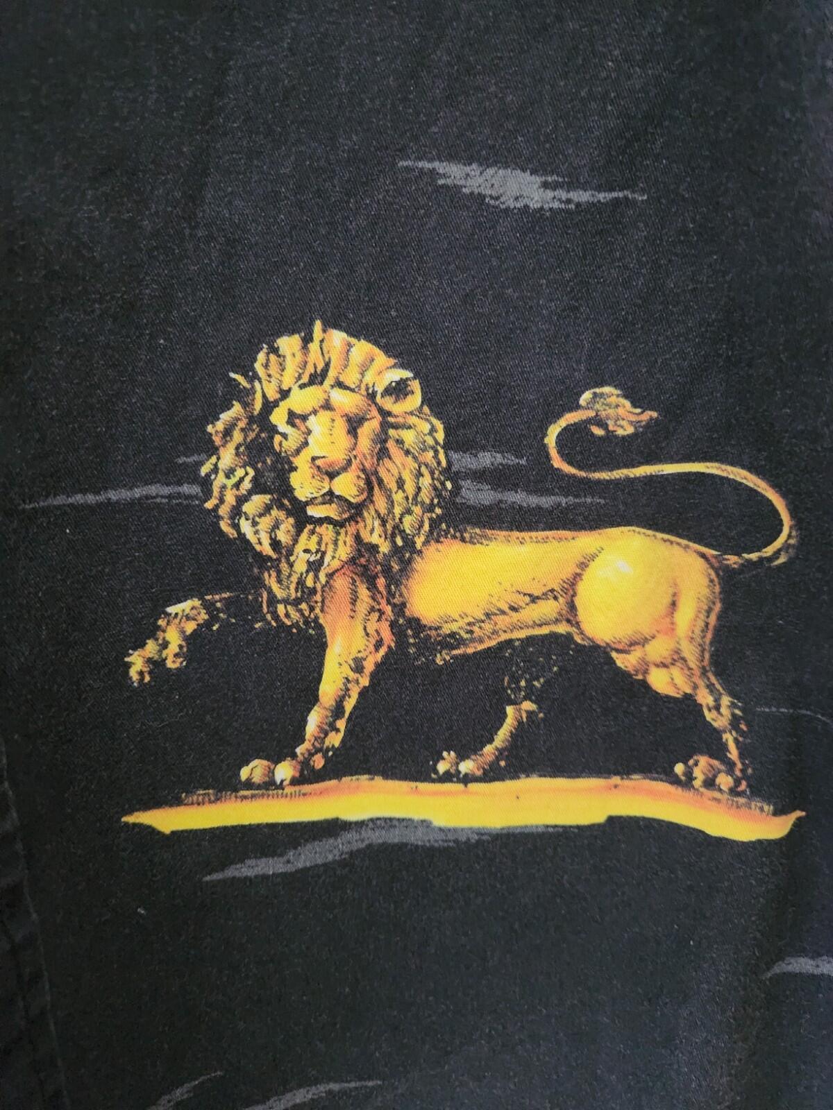 FW13 Supreme Lions shirt size M medium Button Up vintage 2014 rare  black top