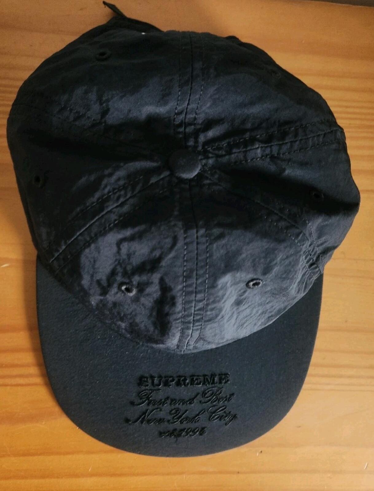 Gorra de 6 paneles de nailon Supreme First And Best SS19 Negra