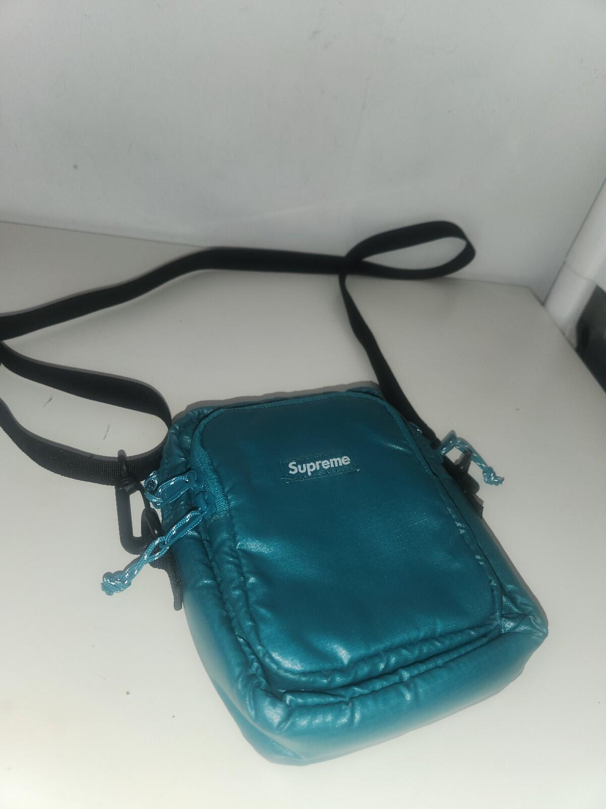 FW17 Supreme shoulder bag Dark Teal Box Logo Cordura Fabric Ripstop Nylon 1L