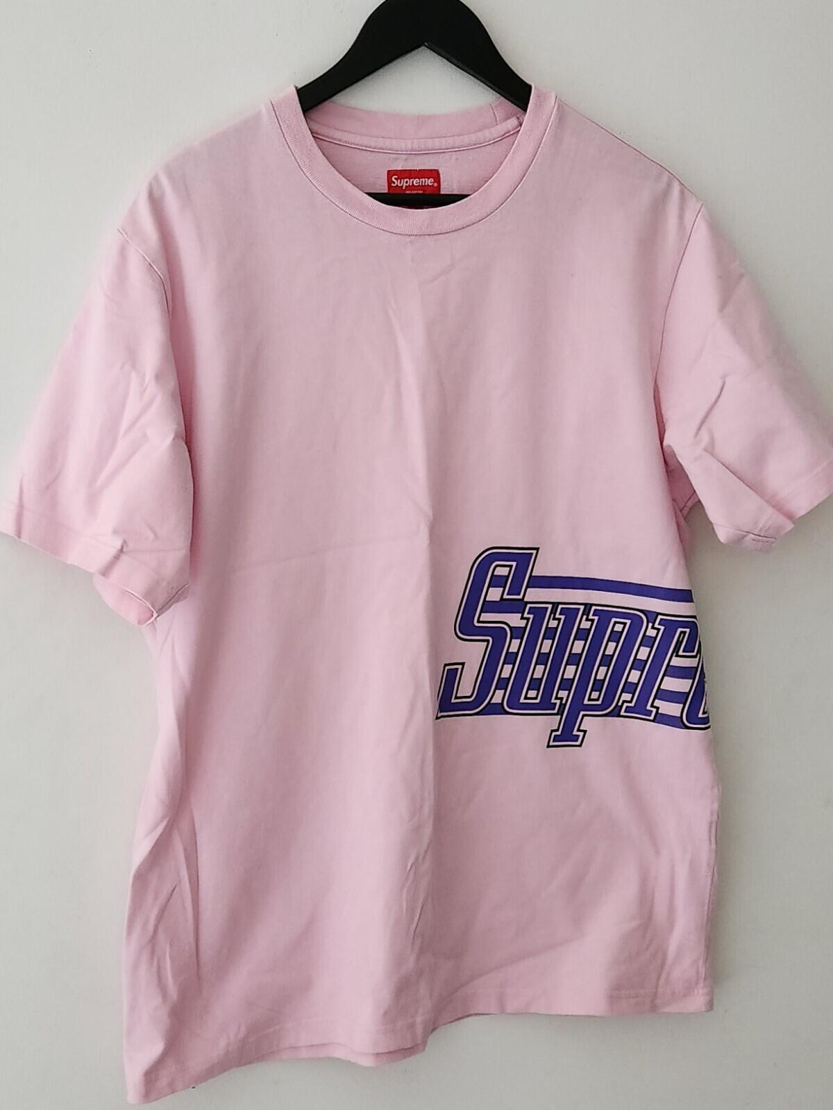 SS20 Supreme Side Logo S/S Top pink Tee M T-shirt Purple Logo