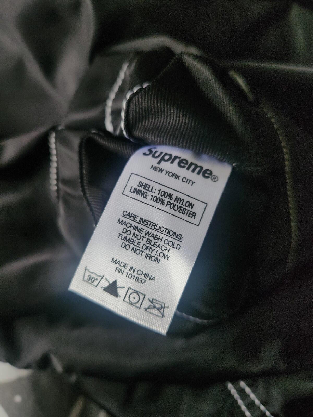 SS17 Supreme contrast stitch reversible MA-1 jacket size L Large Black / Zebra