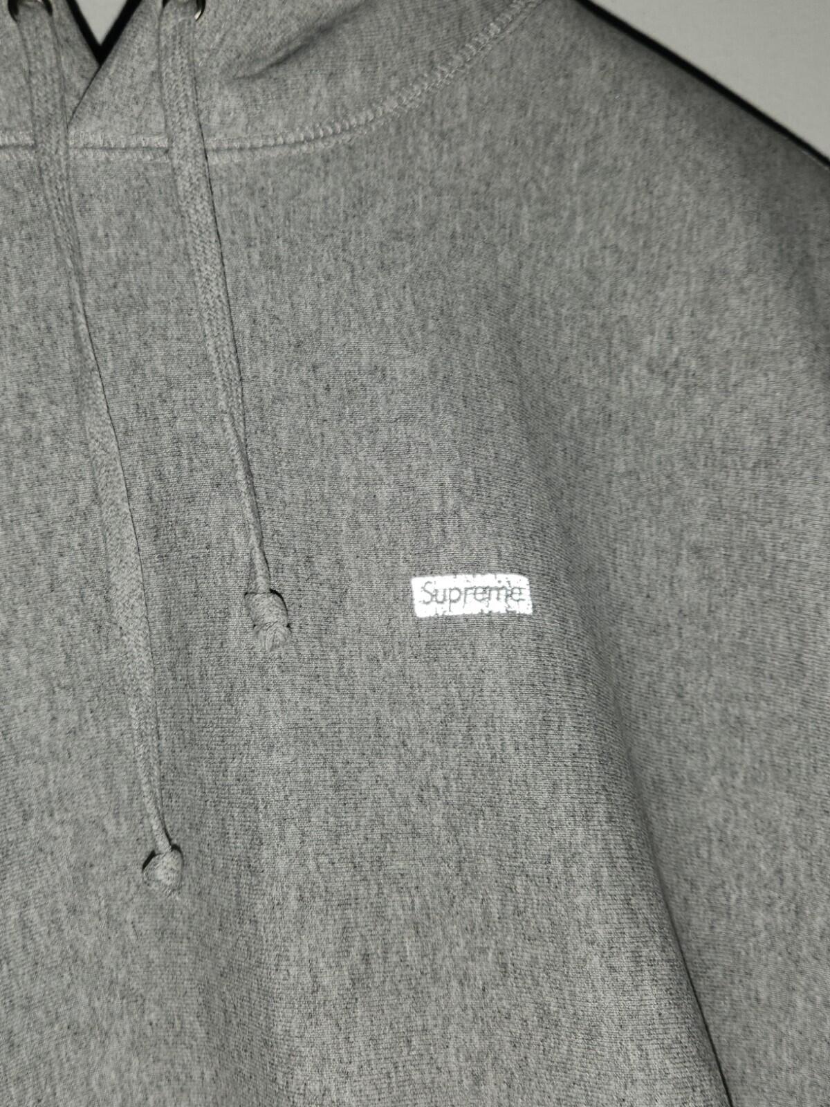 FW16 Supreme 3M Reflective Logo hooded sweatshirt Grey