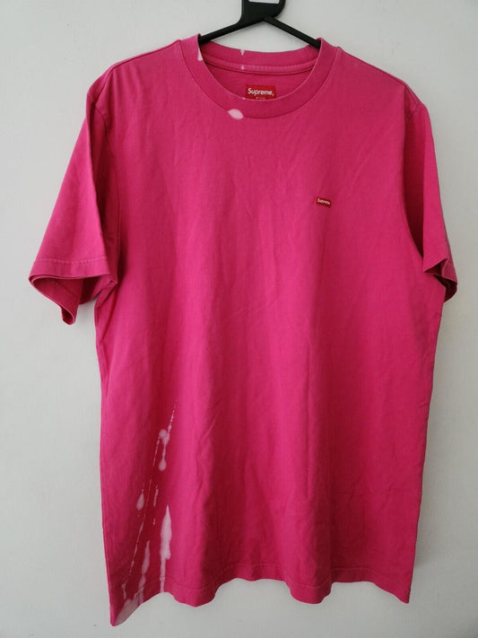 SS18 Supreme Small Box logo tee Size M Magenta Magenta T-shirt Pink