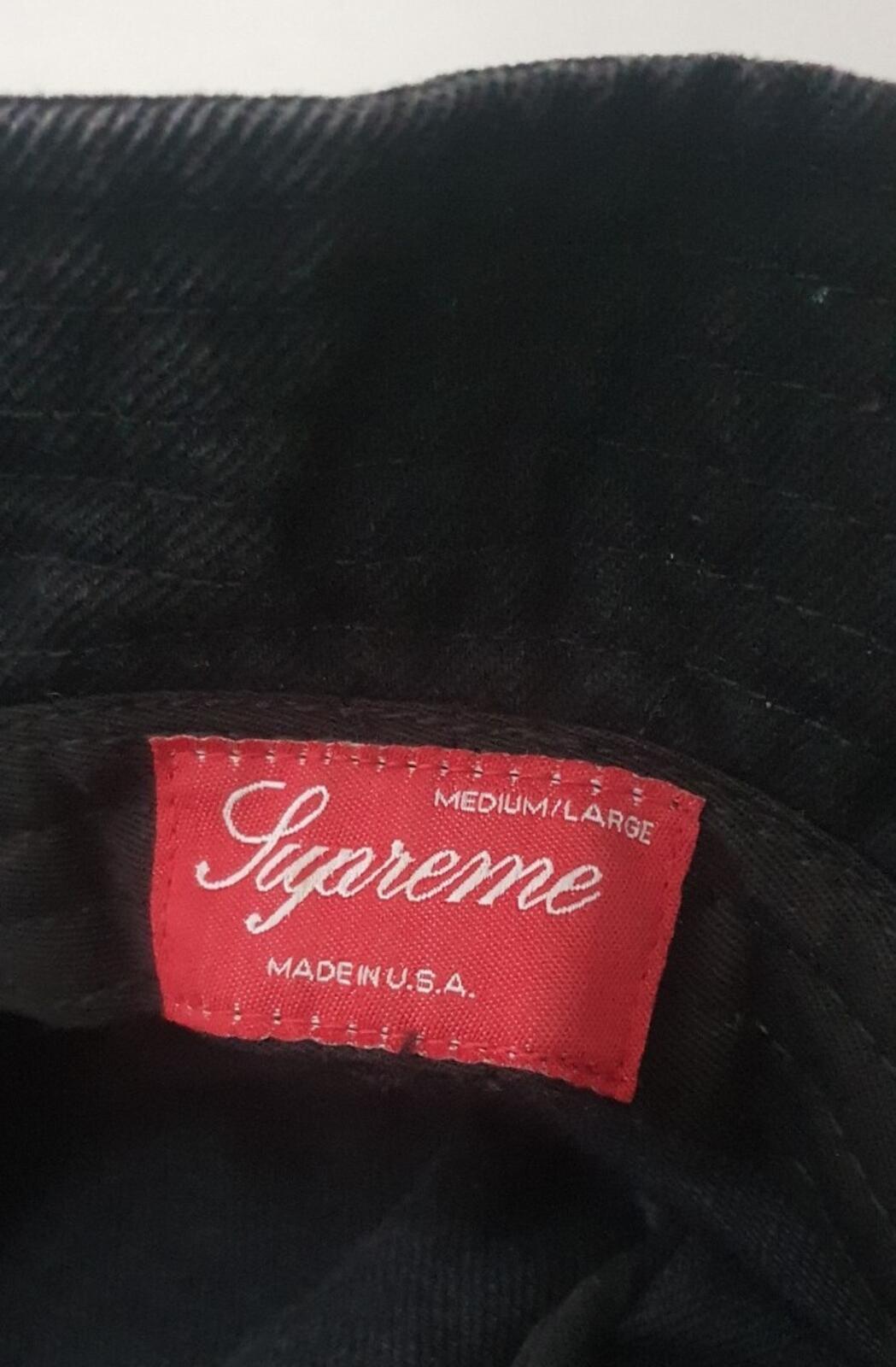 SS19 Supreme Zip Twill Crusher Hat Black Size M/L