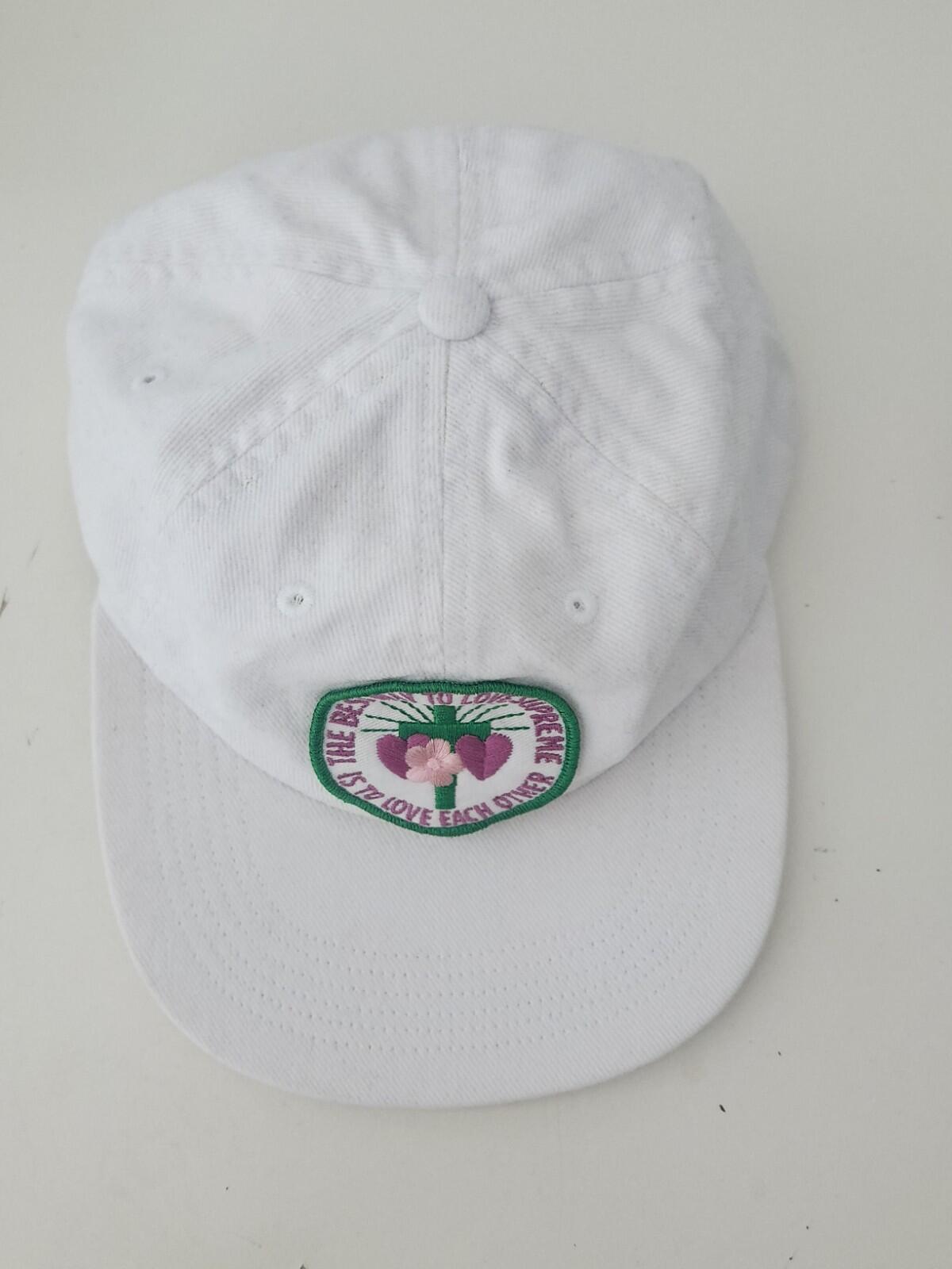 SS19 Supreme Love Each Other 6-Panel White Hat Cap Made In U.S.A