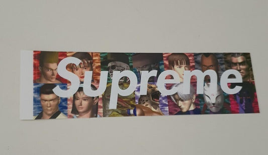 Pegatina del logo de caja FW22 Supreme x Tekken