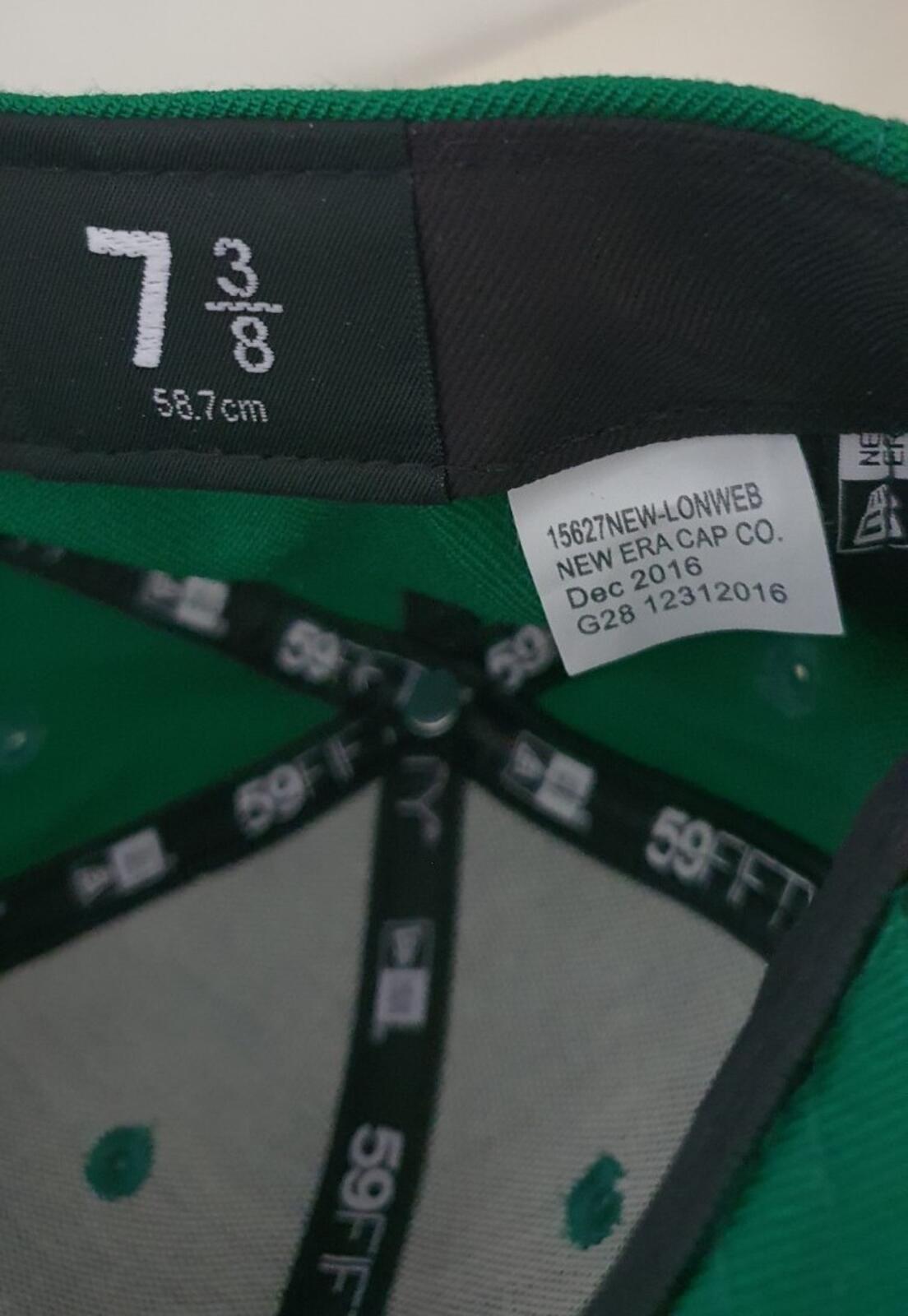 SS17 Supreme Piping Box Logo New Era 59fifty green hat cap size 7 3/8 New