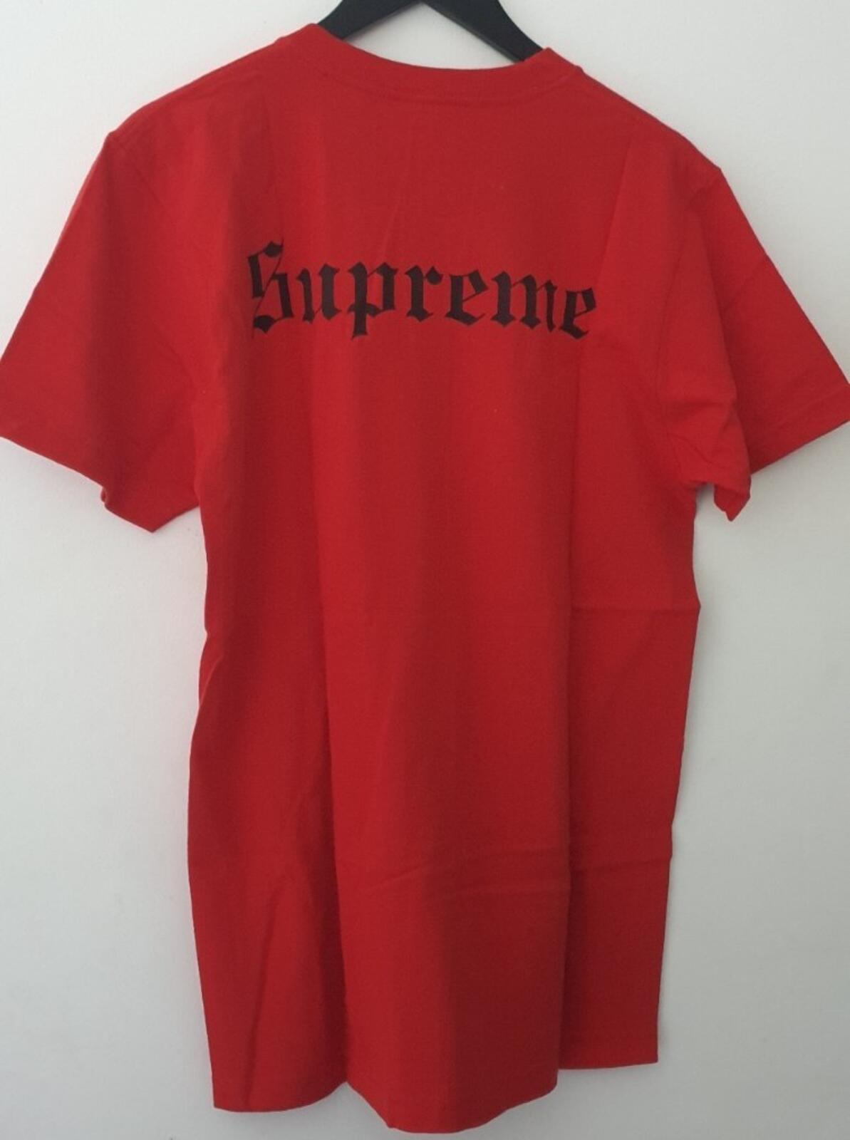 FW16 Supreme x Slayer South Of Heaven tee red M medium T-shirt