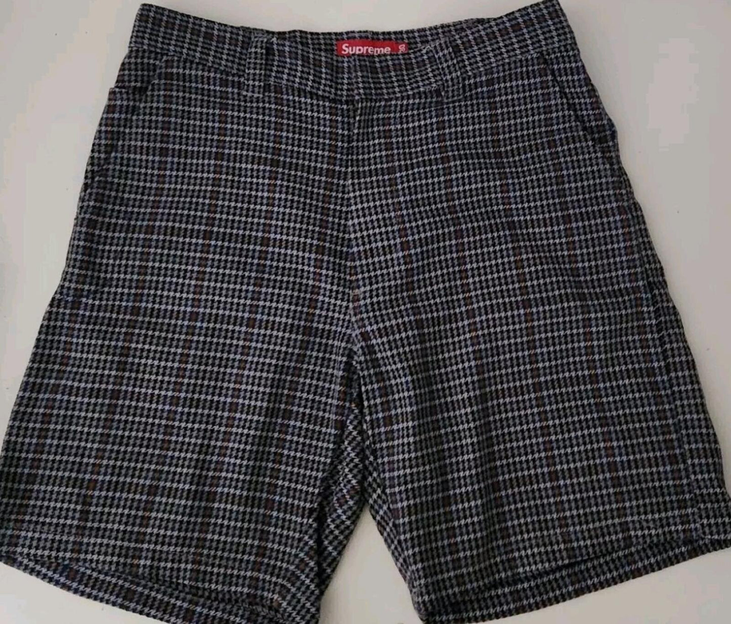 SS18 Supreme Work short 30 size S small shorts Grey Plaid Twill