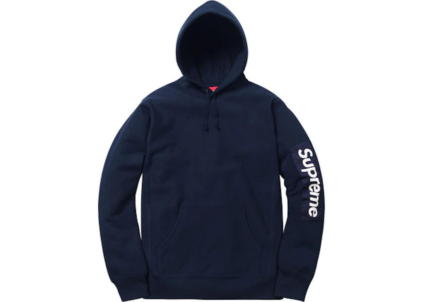 SS17 Supreme Sleeve Patch Hooded Sweatshirt Navy Size M